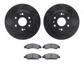 Dynamic Friction Co 8502-48378, Rotors-Drilled and Slotted-Black with 5000 Advanced Brake Pads, Zinc Coated 8502-48378